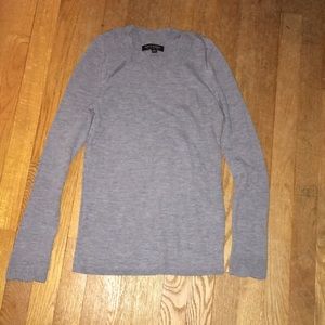 Banana Republic grey scallop crewneck sweater!